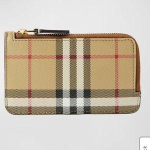Authentic!!! Burberry Somerset Check Zip Wallet